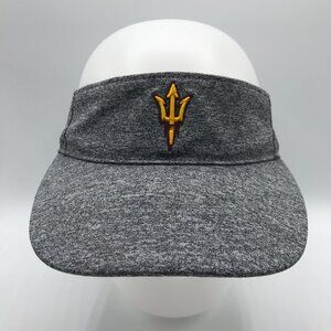Top Of The World Adult's Gray ASU Pitchfork Hook & Loop Visor Cap Hat